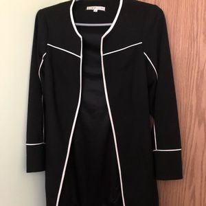 Cleo Black White Long Coat XS